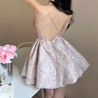 Aisha - Floral Jacquard Mini Dress