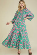 Alira - Balloon Sleeves Maxi Dress