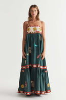 Ann - Embroidered Boho Maxi Dress