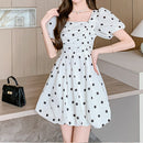 Aisha - Polka Dot Puff Sleeve Dress