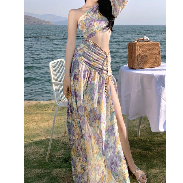 Abigail - Floral One-Shoulder Maxi Dress