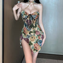 Audrey - Floral Corset Mini Dress