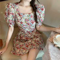 Aurora - Floral Cutout Mini Dress