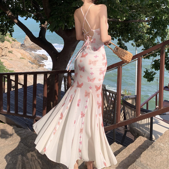 Abigail - Butterfly Backless Maxi Dress