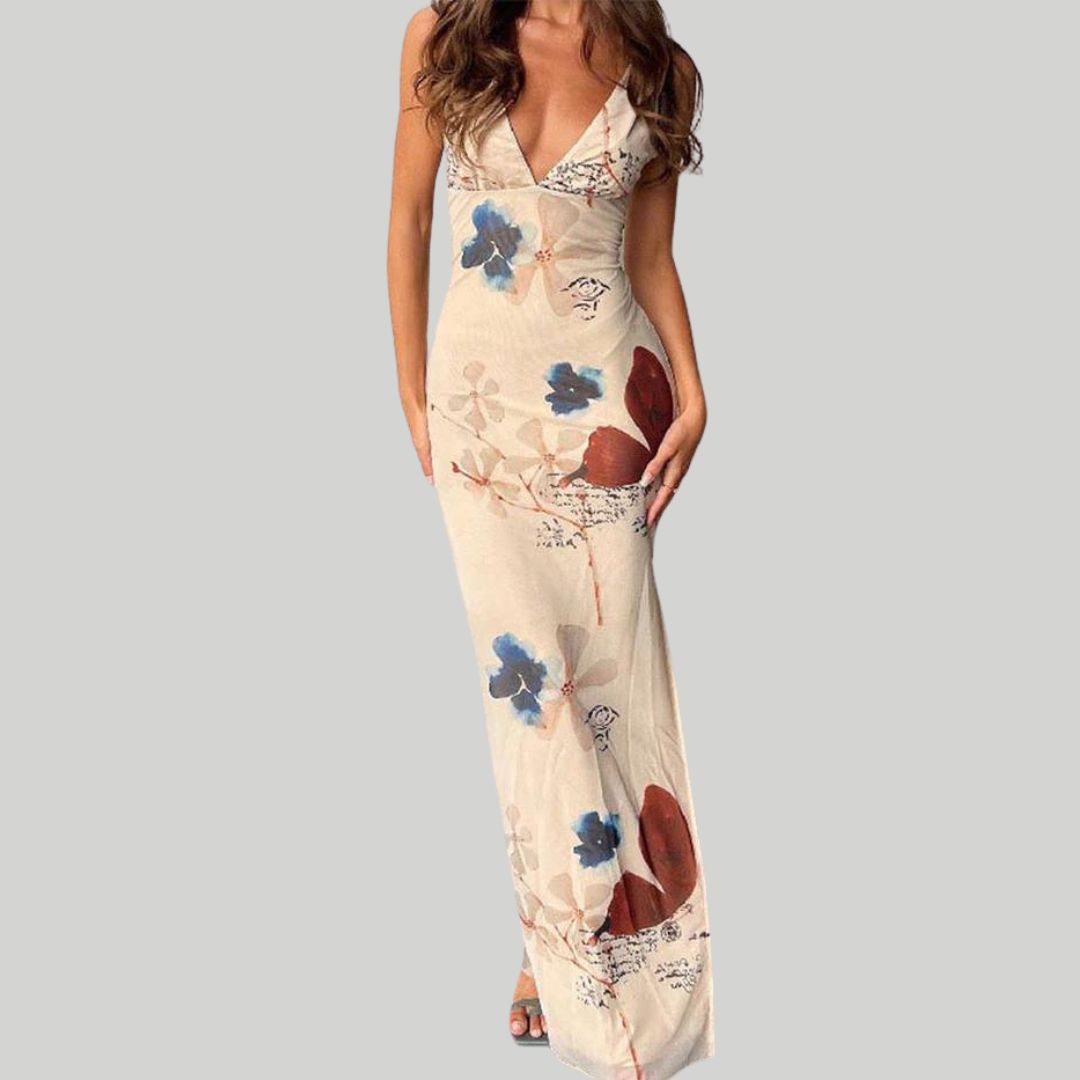 Ann - Floral Print Maxi Dress