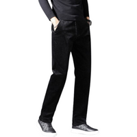 Adrian - Mid-High Waist Corduroy Pants Black