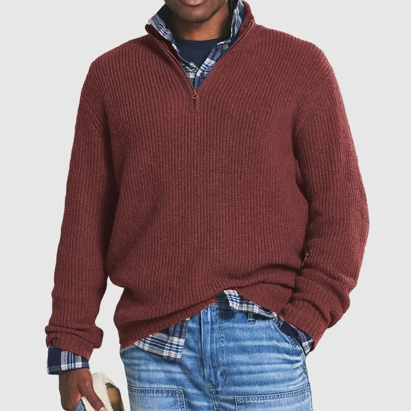 EliteComfort - Men's Premium Sweater Red Wine