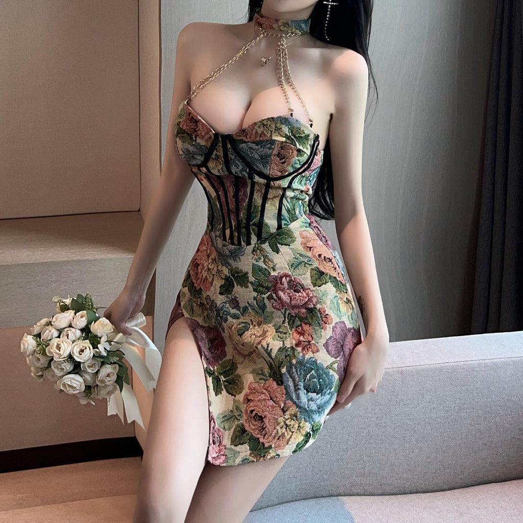 Audrey - Floral Corset Mini Dress