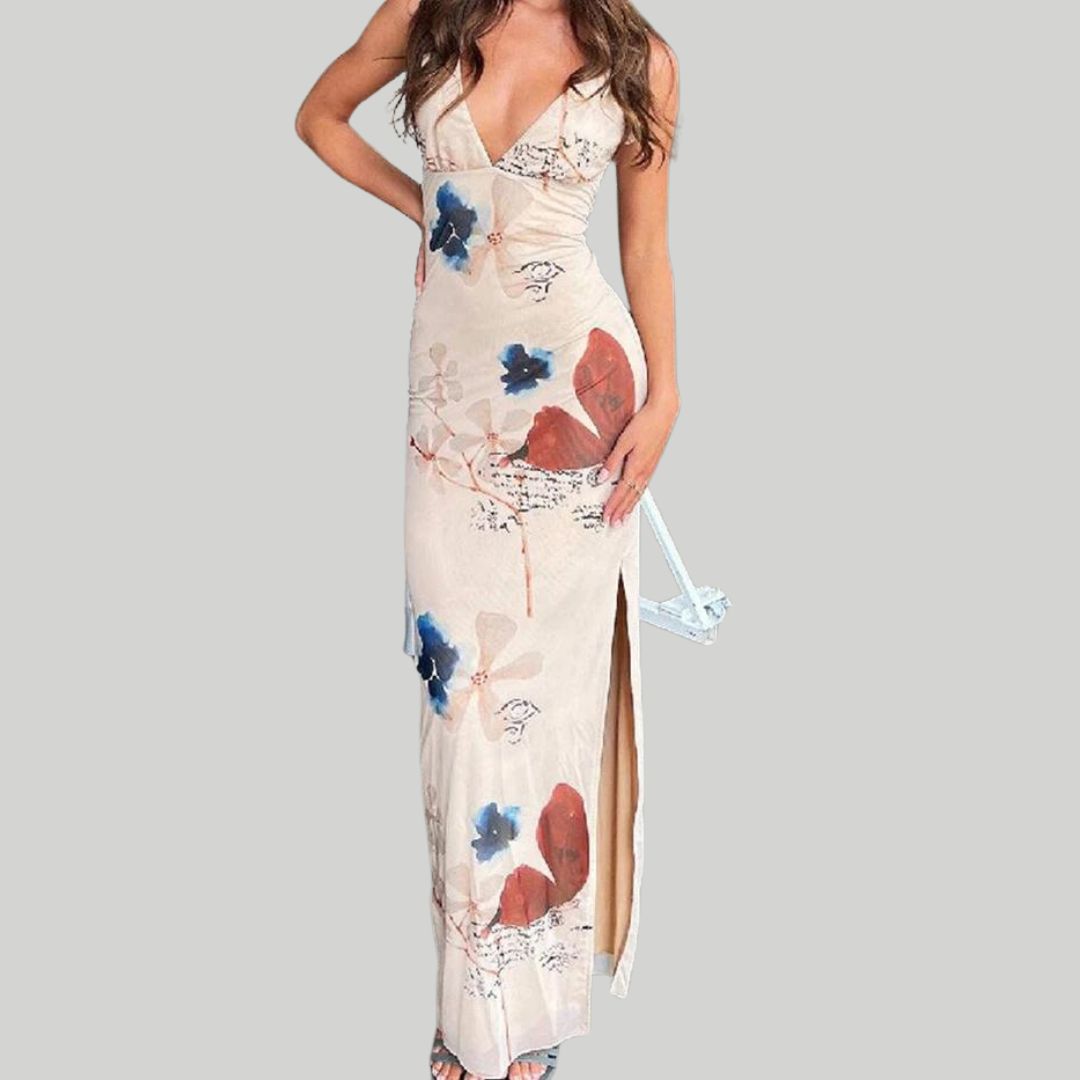 Ann - Floral Print Maxi Dress