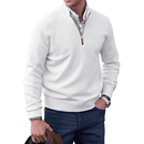 Luxura | Cashmere Zip Men's Sweater White