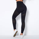 Alice - Patterned High-Waist Leggings Black