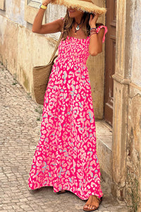 Amelia - Pink Leopard Maxi Dress