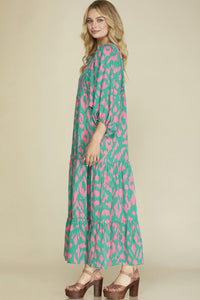 Alira - Balloon Sleeves Maxi Dress