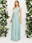 Angelica - One-Shoulder Maxi Dress Green