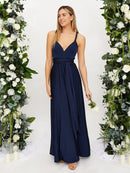 Angelica - One-Shoulder Maxi Dress Blue