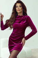 Aria - Ruched Velvet Bodycon Dress