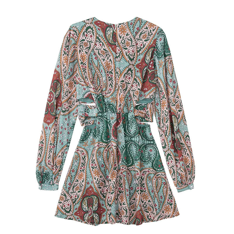 Alex - Paisley Boho Cut-Out Dress