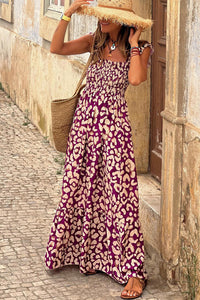 Alira - Plum Leopard Maxi Dress