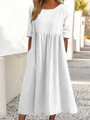 Aira - Loose-Fit Maxi Dress White