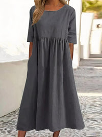 Aira - Loose-Fit Maxi Dress Grey