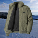 Charlie - Fleece-Lined Corduroy Jacket Army Green