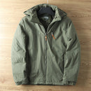 Henry - Outdoor Fleece Hoodie Jacket Army Green