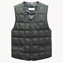 Archie - V-Neck Puffer Vest Army Green