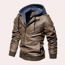 Oliver - Removable Hood Bomber Jacket Light Brown