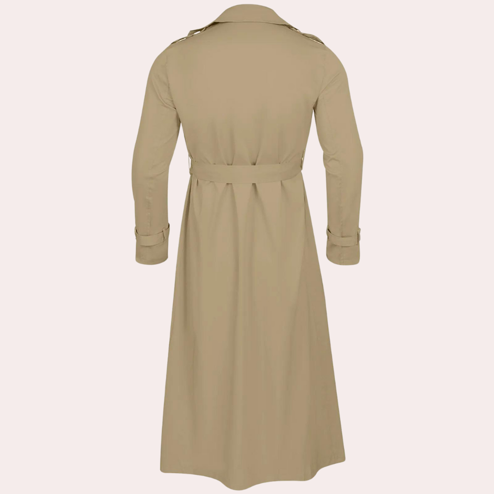 Noah - Lange Dubbelrijige Trenchcoat