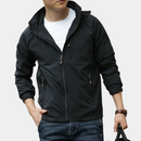 Alex - Lightweight Casual Hooded Windbreaker Black