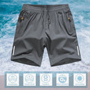 Aaron - Reflective Athletic Running Shorts Gray