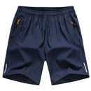 Aaron - Reflective Athletic Running Shorts Blue 