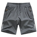 Aaron - Reflective Athletic Running Shorts Gray