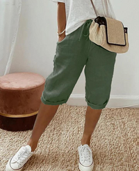 Addison - Relaxed Drawstring Casual Shorts Green