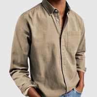 Dan - Classic Denim Shirt Jacket Khaki