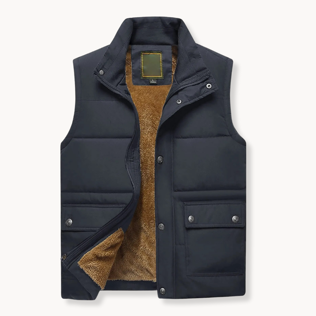 Ethan - Sherpa-Lined Utility Vest Gray