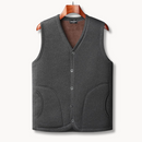 Anthony - Button-Up Fleece Vest Gray