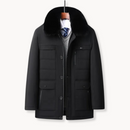 Arctic Fur-Collar Parka Jacket Black