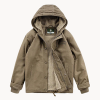 Arctic - Fleece Lined Hooded Jacket Khaki