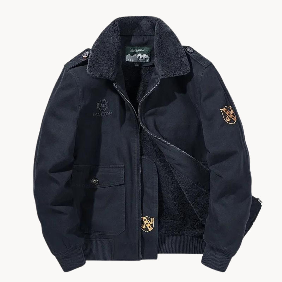 Alvin - Zip-Up Fleece Bomber Jacket