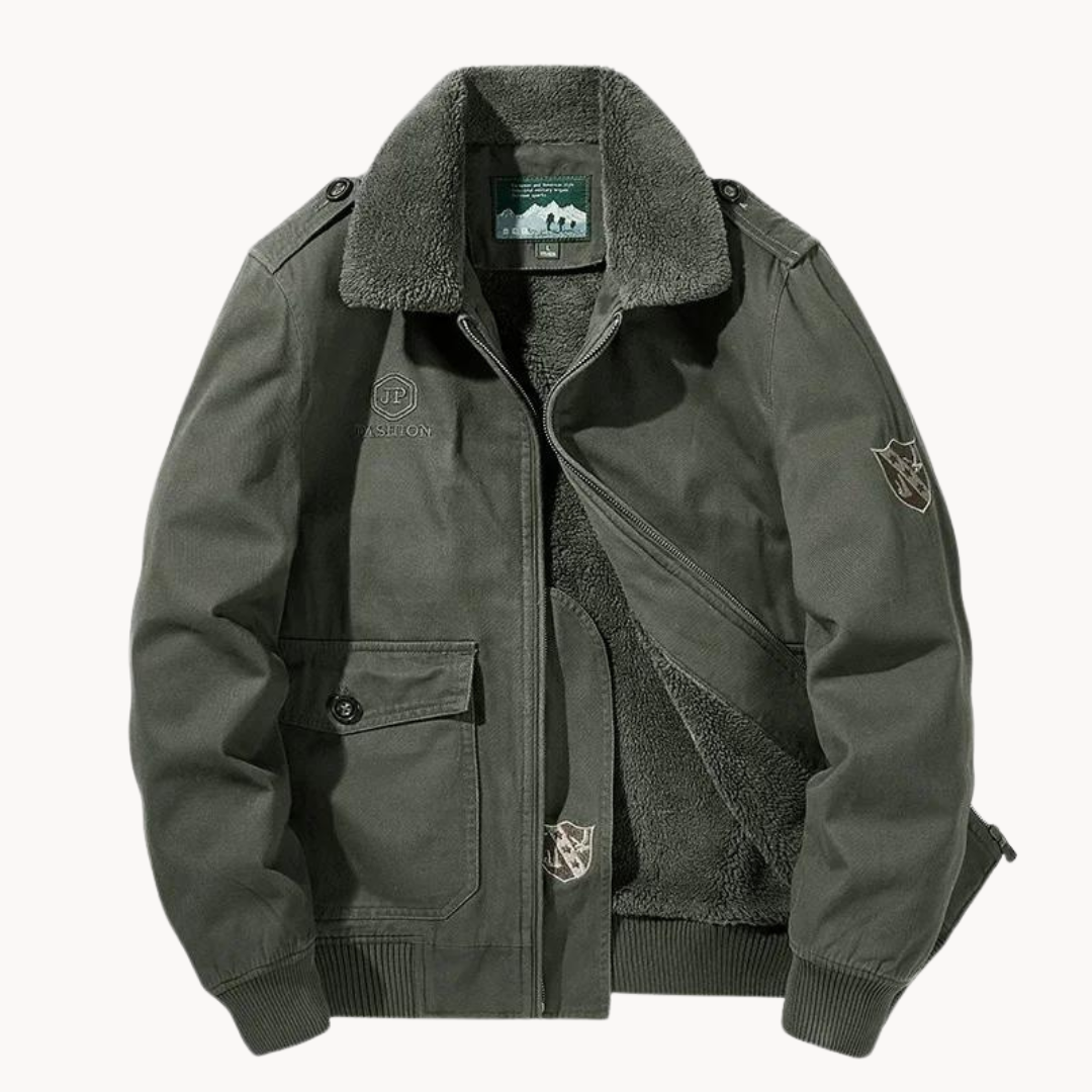 Alvin - Zip-Up Fleece Bomber Jacket