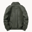 Alvin - Zip-Up Fleece Bomber Jacket Green Back