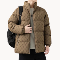 Andy - Zip-Up Puffer Jacket Coffee