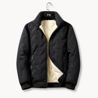 Alpine-  Sherpa-Lined Quilted Bomber Jacket Black