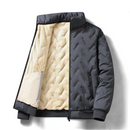 Alpine-  Sherpa-Lined Quilted Bomber Jacket Gray