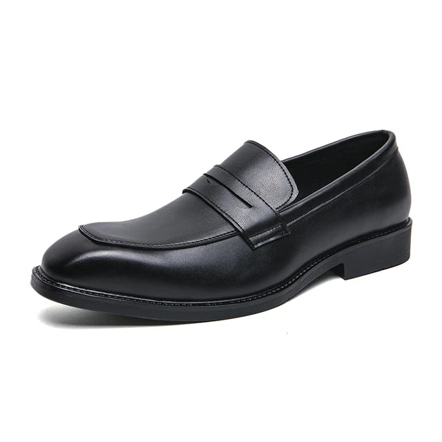 Adrin - Pointed Toes Slip-On Loafers