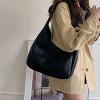 Isabella - Soft Leather Shoulder Bag Black