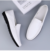 Aleen - Handmade Slip-On Leather Loafers White