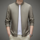 Terence - Stand Collar Bomber Jacket Khaki