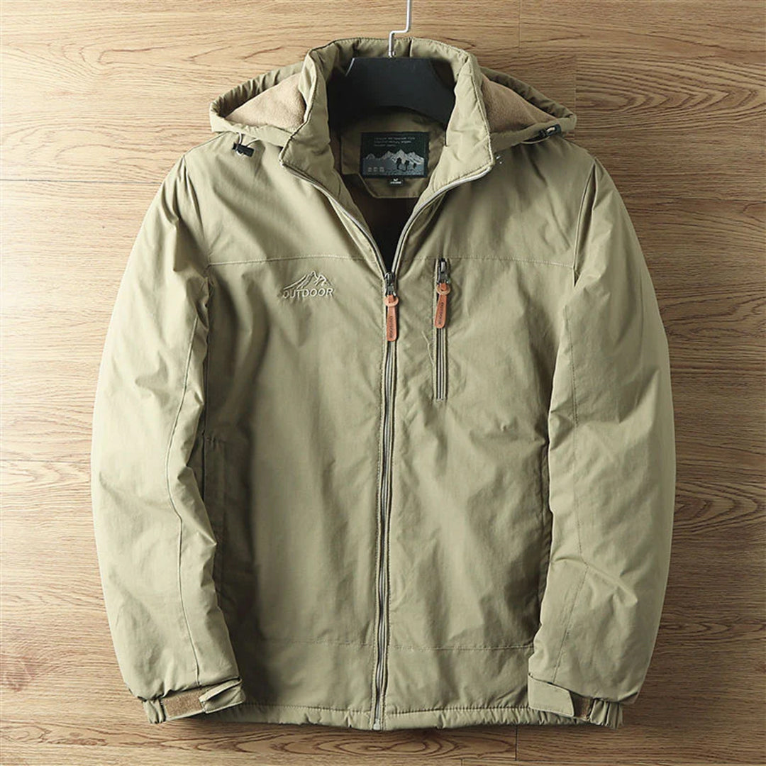 Henry - Outdoor Fleece Hoodie Jacket Khaki